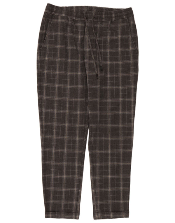 Zara Ανδρικό κωνικό παντελόνι Chino Medium W31 L30 Grey Check