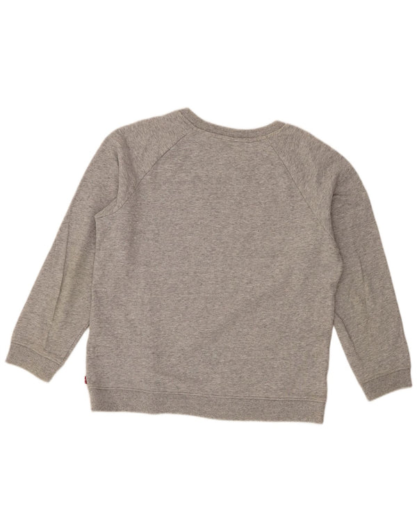 Γυναικείο γραφικό φούτερ Levi's Jumper UK 14 Βαμβακερό μεσαίο γκρι