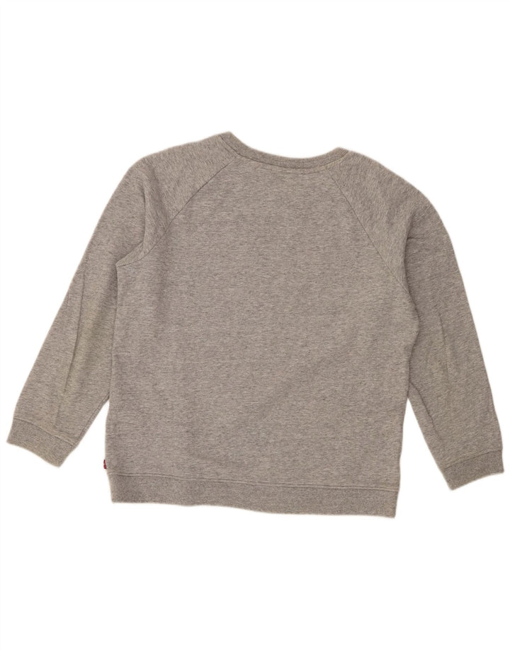 Γυναικείο γραφικό φούτερ Levi's Jumper UK 14 Βαμβακερό μεσαίο γκρι