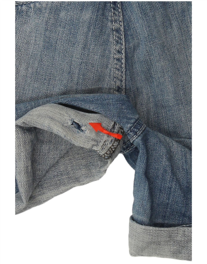 Γυναικείο τζιν σορτς Guess Distressed W28 Μεσαίο μπλε βαμβακερό