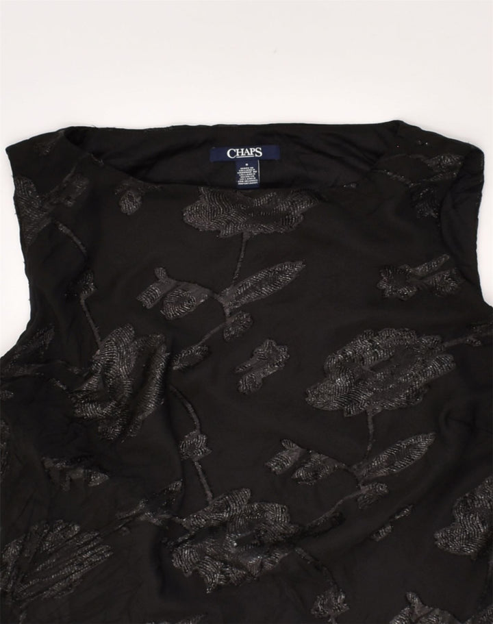 CHAPS Γυναικείο φόρεμα A-Line UK 10 Small Black Floral Polyester