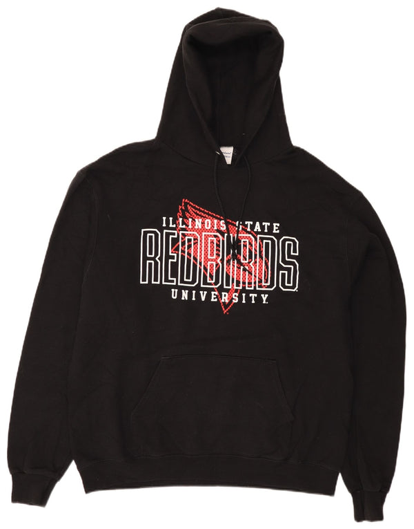 Champion Mens Illinois State Redbirds Graphic Hoodie Jumper Large Black