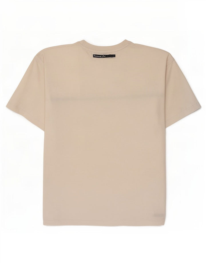 Ανδρικό γραφικό T-Shirt Reebok Top μεγάλο λευκό βαμβακερό