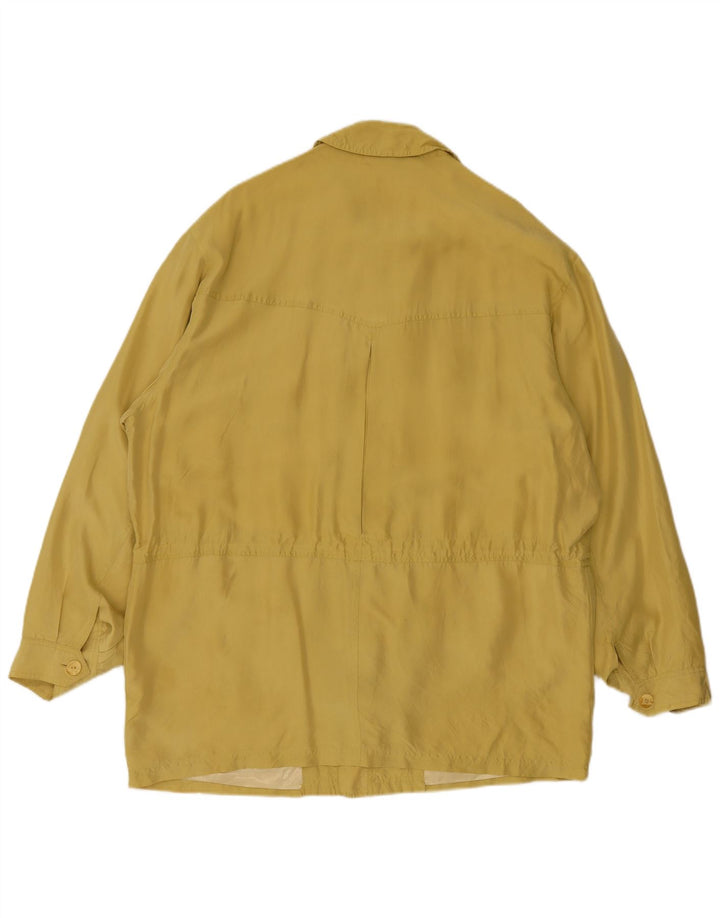 Vintage Ανδρικό Utility Jacket UK 44 2XL Yellow Silk