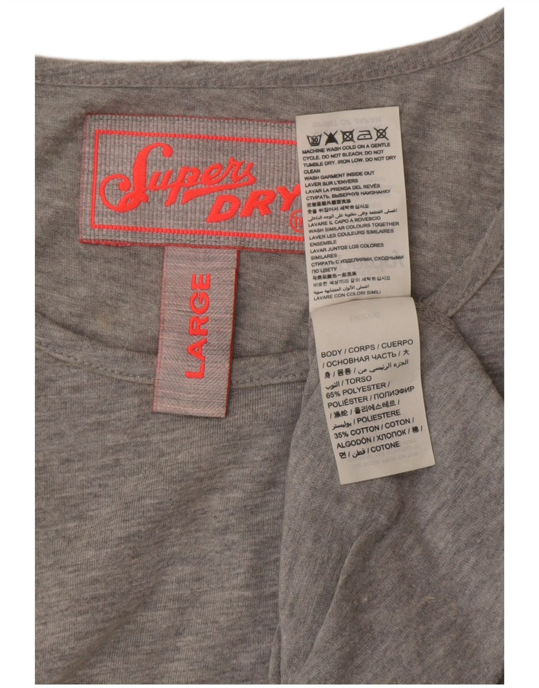 Superdry γυναικείο αμάνικο φόρεμα UK 14 Large Grey Polyester
