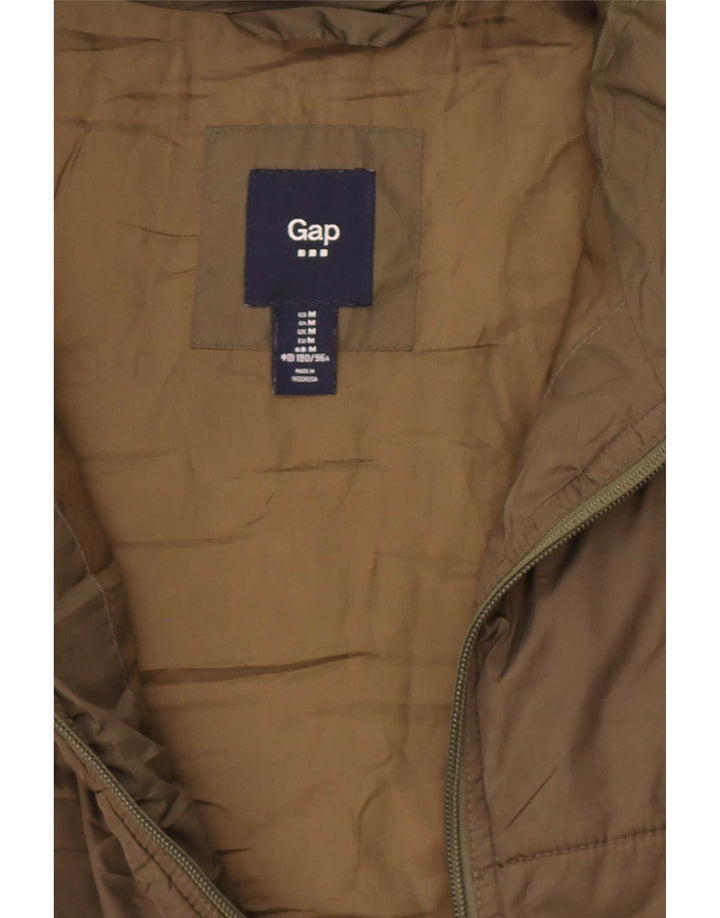 Gap Mens Padded Gilet UK 38 Medium Khaki Polyester