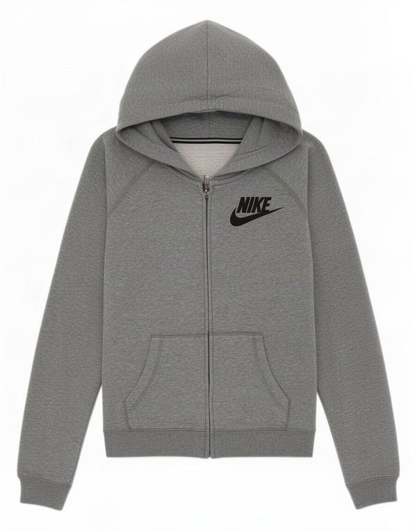 Γυναικείο πουλόβερ Nike με φερμουάρ UK 14 Βαμβακερό μεσαίο γκρι