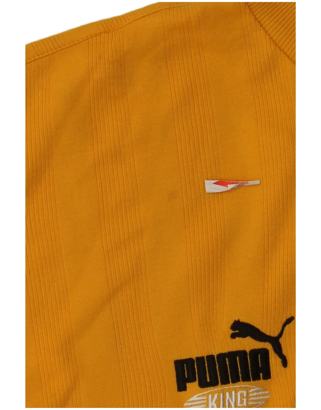 Ανδρικό τοπ Puma μακρυμάνικο XL κίτρινο βαμβακερό ριγέ