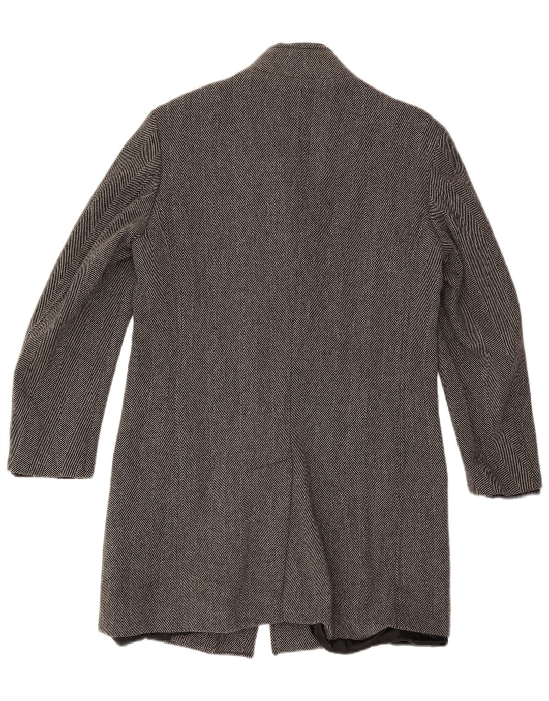 Zara Ανδρικό Πανωφόρι UK 40 Large Grey Ψαροκόκκαλο