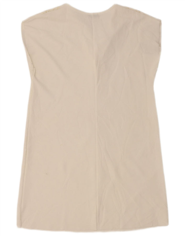 Zara Γυναικείο φόρεμα Shift UK 12 Medium White Paisley