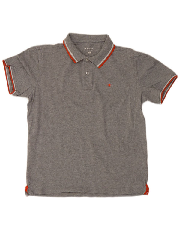 Champion Mens Heritage Fit Polo πουκάμισο μεγάλο γκρι βαμβακερό