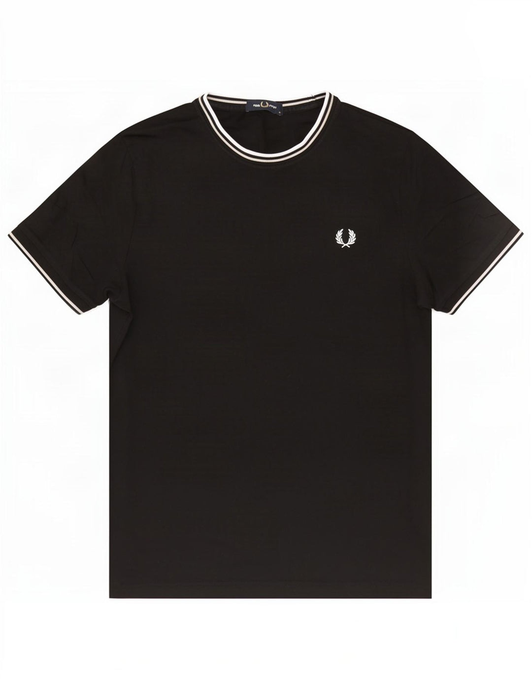 Fred Perry Ανδρικό T-Shirt Top Μεσαίο μαύρο βαμβακερό