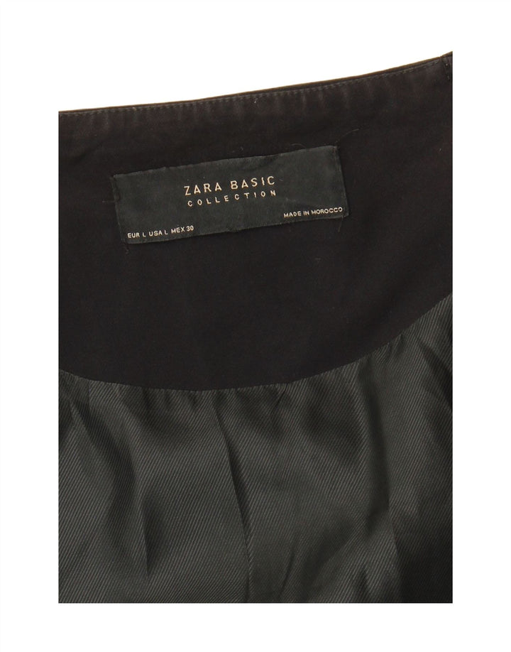 Zara Γυναικείο Longline Αμάνικο Μπουφάν UK 16 Large Μαύρο