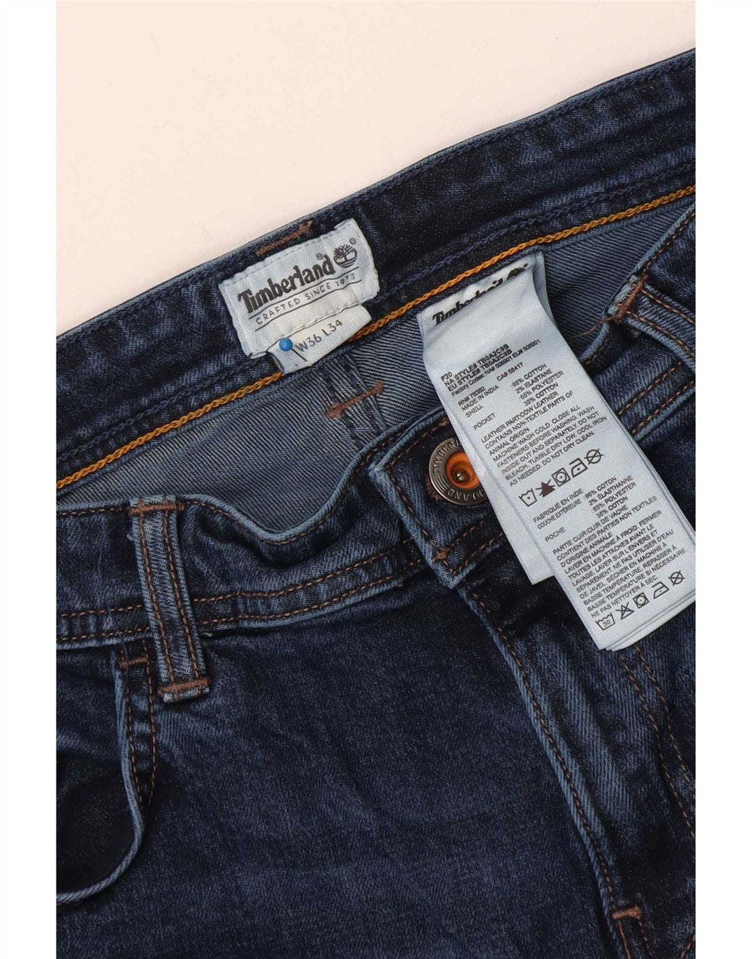 Ανδρικό τζιν Timberland ίσιο W36 L34 Navy Blue Cotton