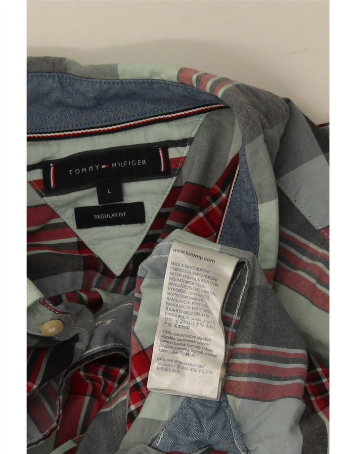 Ανδρικό πουκάμισο Tommy Hilfiger Regular Fit Large πολύχρωμο βαμβακερό