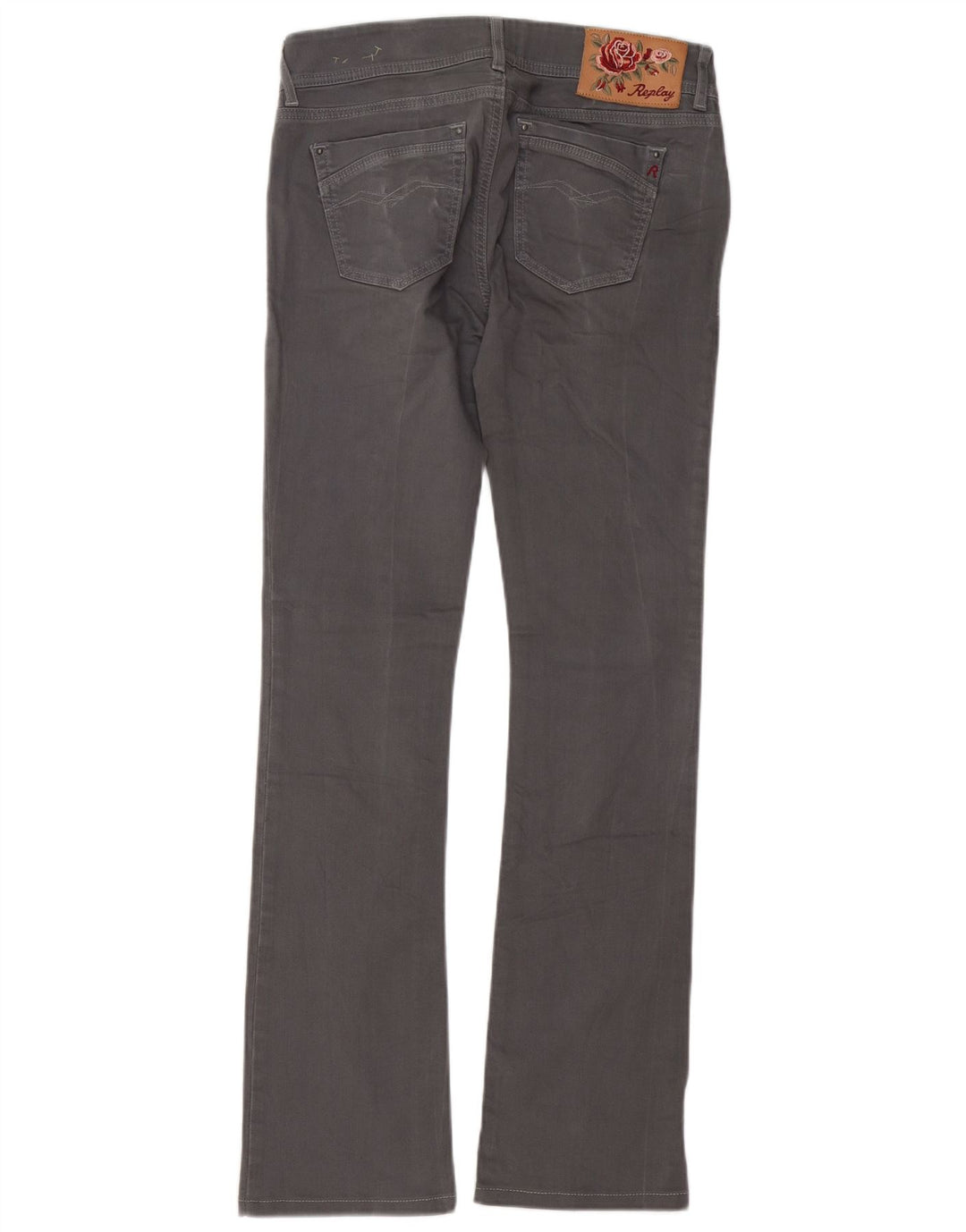 REPLAY Γυναικείο τζιν μποτάκι με μπότα W28 L32 Γκρι βαμβακερό