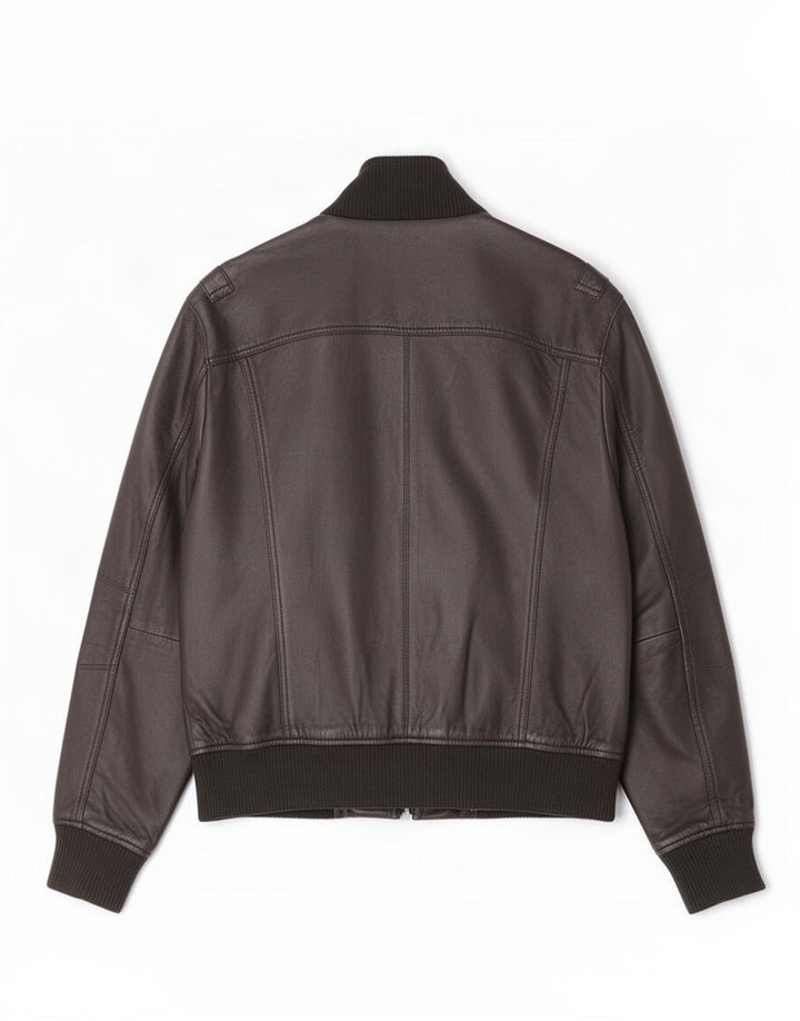 Gipsy Mens Bomber Leather Jacket UK 38 Medium Black