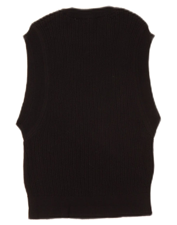 ZARA Γυναικείο Crop Vest Tank Top UK 12 Medium Black