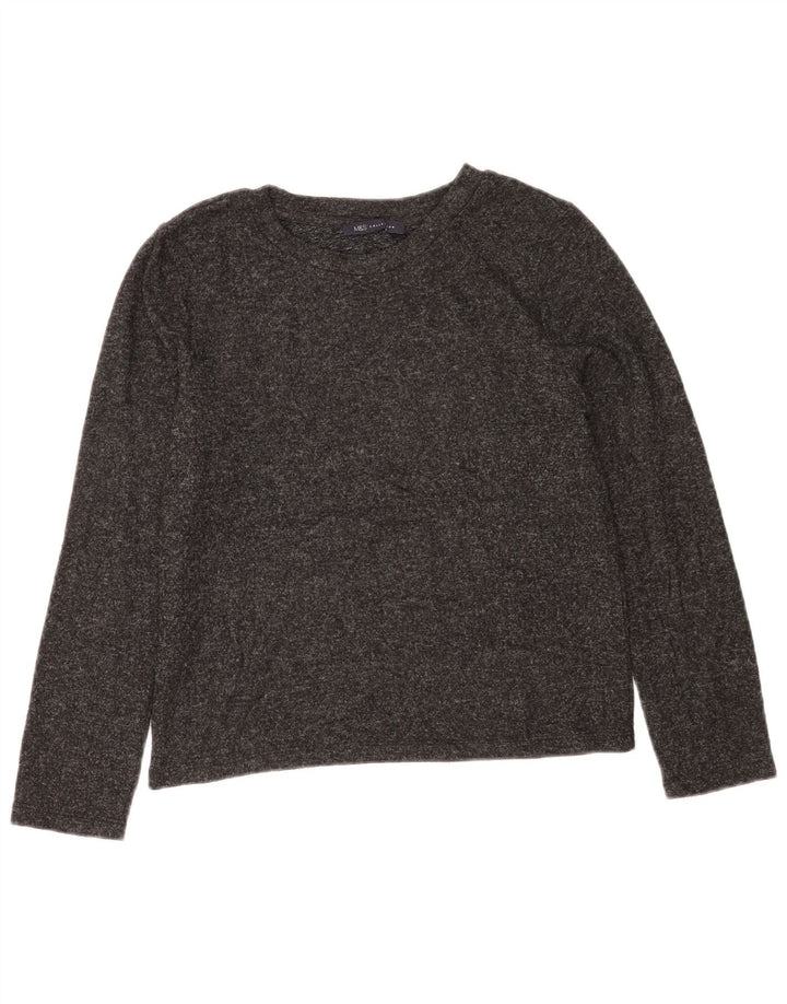 Marks & Spencer Γυναικείο τοπ μακρυμάνικο UK 12 Medium Grey Polyester