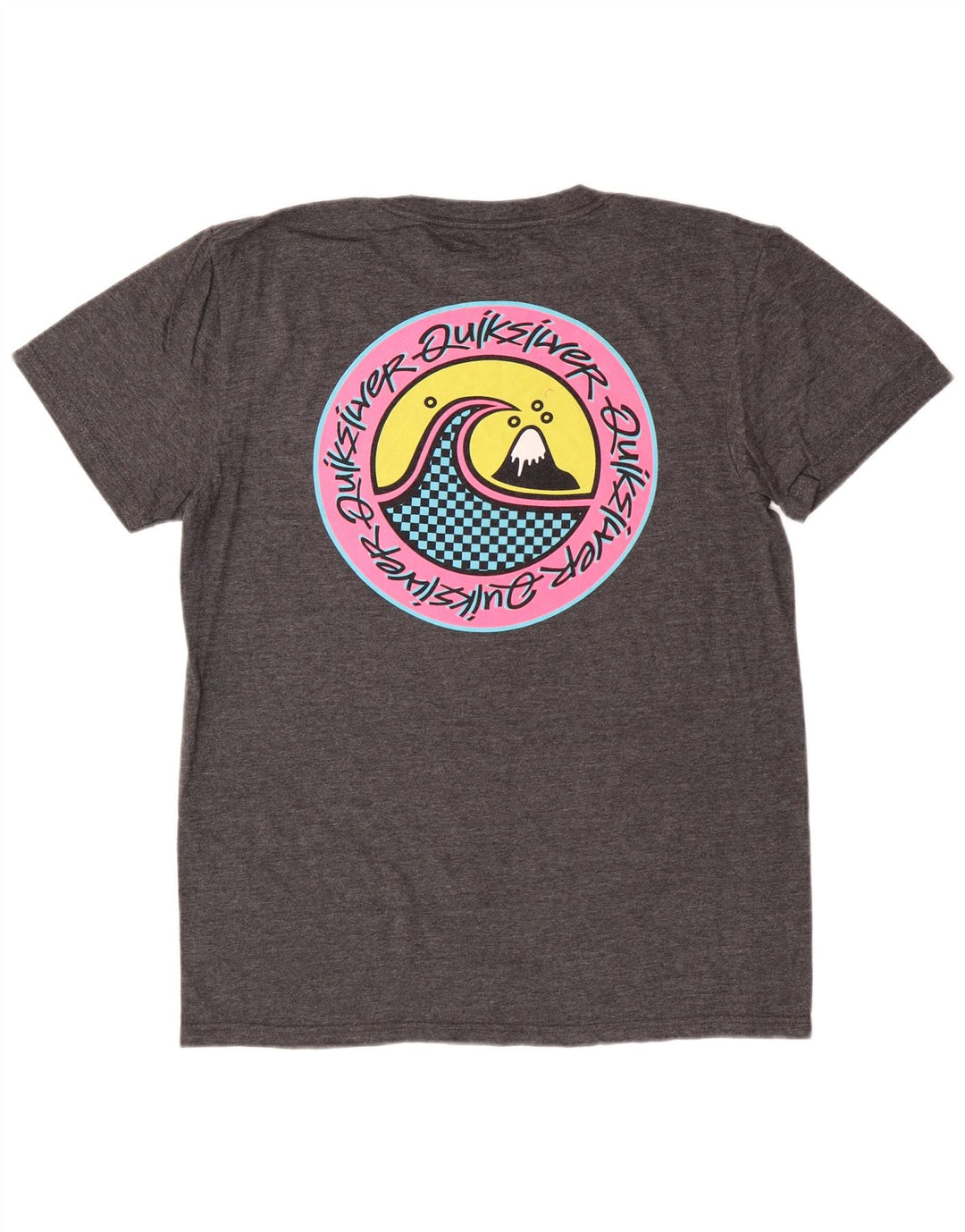 Ανδρικό γραφικό μπλουζάκι Quiksilver Regular Fit Top Μεσαίο γκρι βαμβακερό