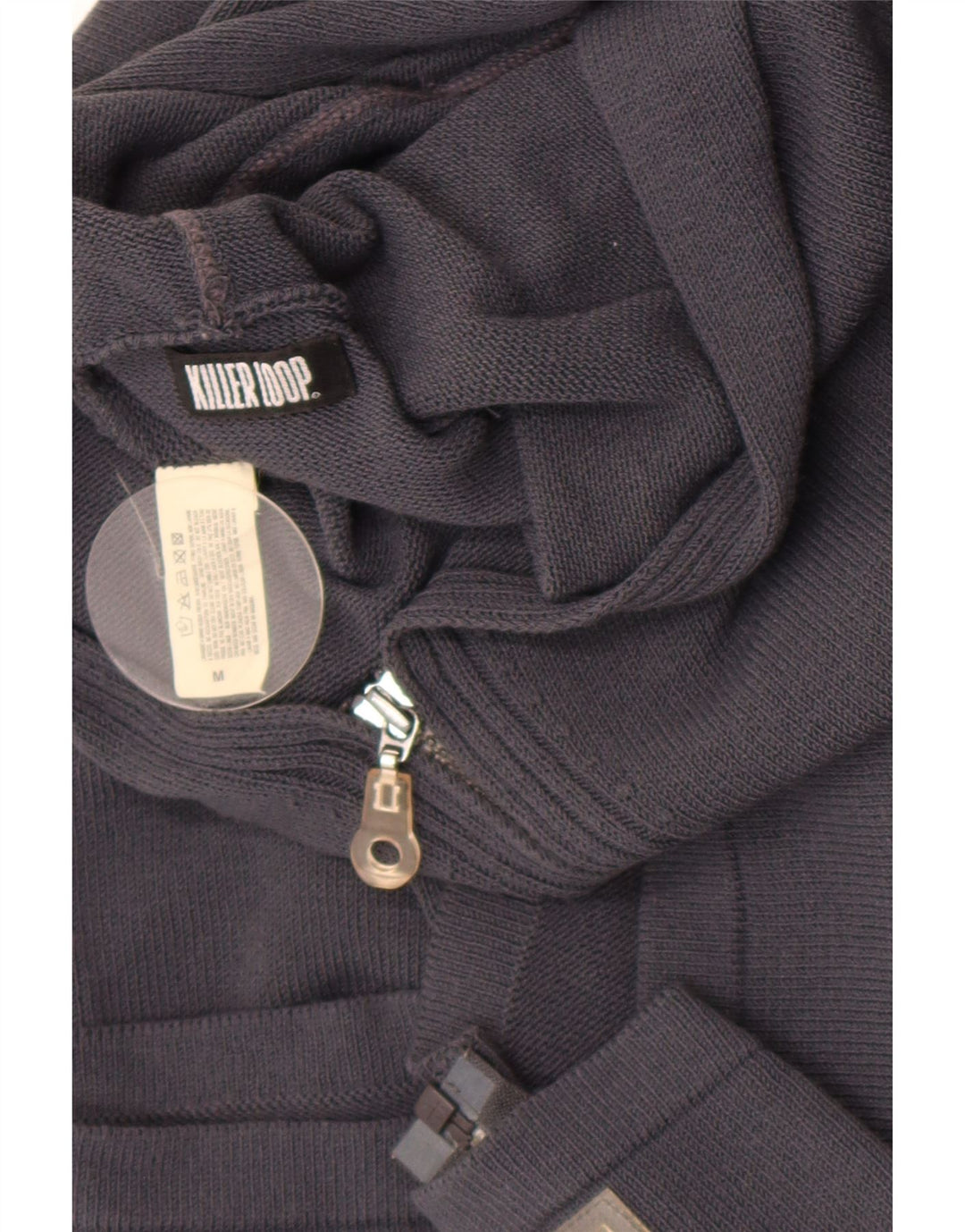 Killer Loop Γυναικείο πουλόβερ με κουκούλα Crop UK 12 Medium Navy Blue