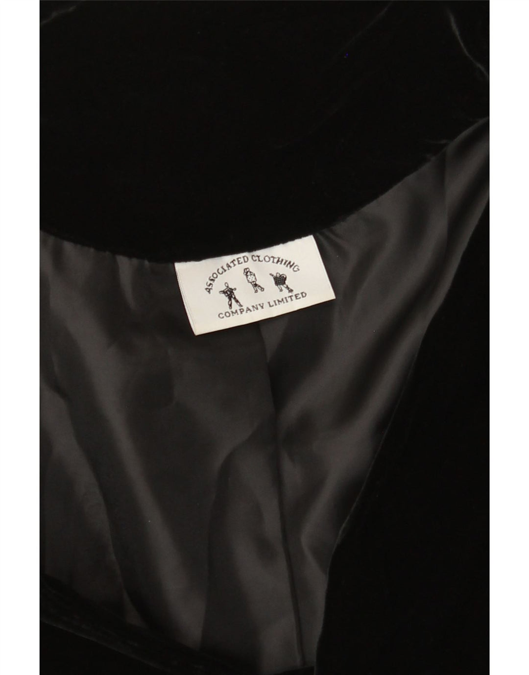 VINTAGE Γυναικείο βελούδινο σακάκι με 3 κουμπιά UK 12 Medium Black