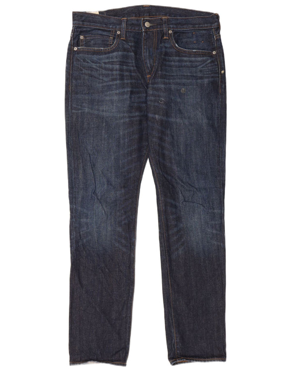 J. Crew Mens Slim Jeans W33 L32 Navy Blue Cotton