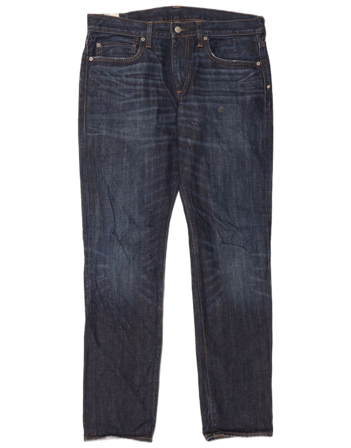 J. Crew Mens Slim Jeans W33 L32 Navy Blue Cotton