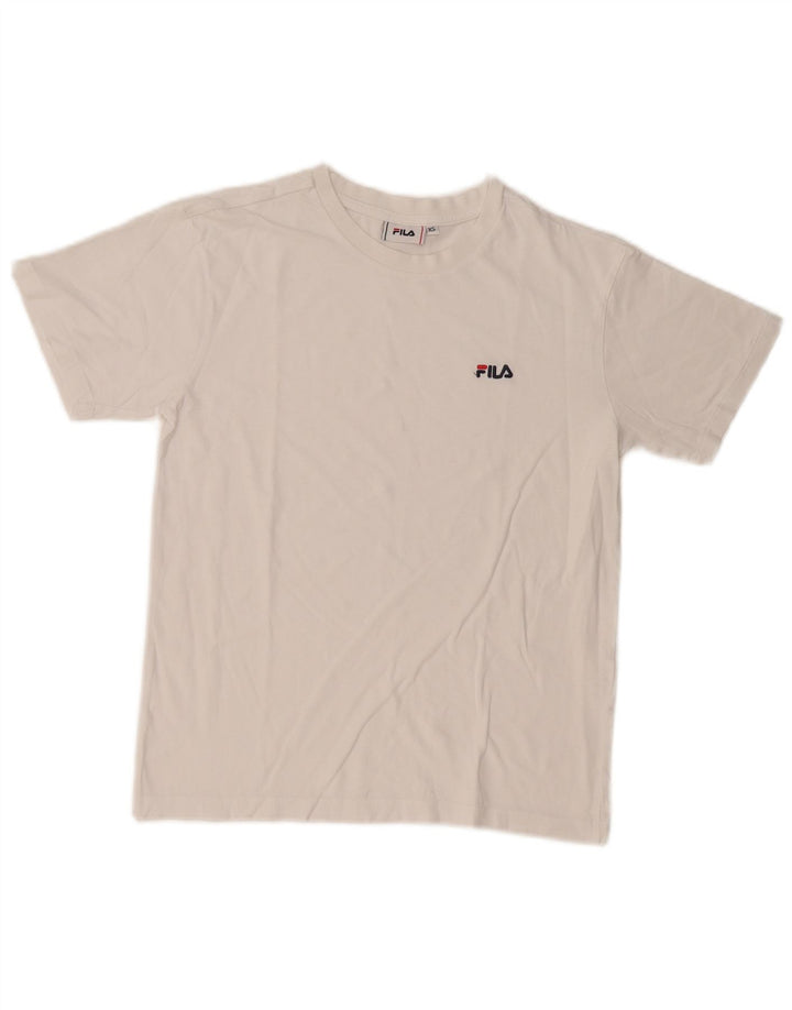 Fila Γυναικείο T-Shirt Top UK 6 XS Λευκό