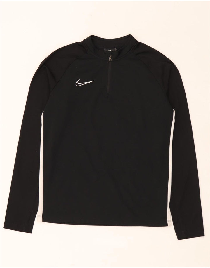 Φόρμα Nike Boys Dri Fit με φερμουάρ πουλόβερ φόρμα 13-14 ετών XL Μαύρο
