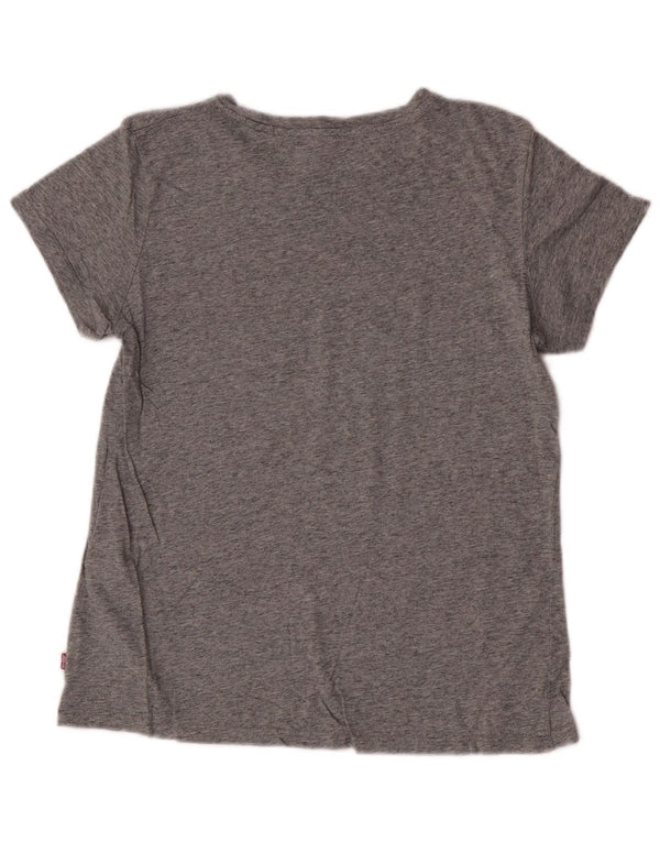 Γυναικείο γραφικό μπλουζάκι Levi's Top UK 14 μεσαίου γκρι βαμβακερό