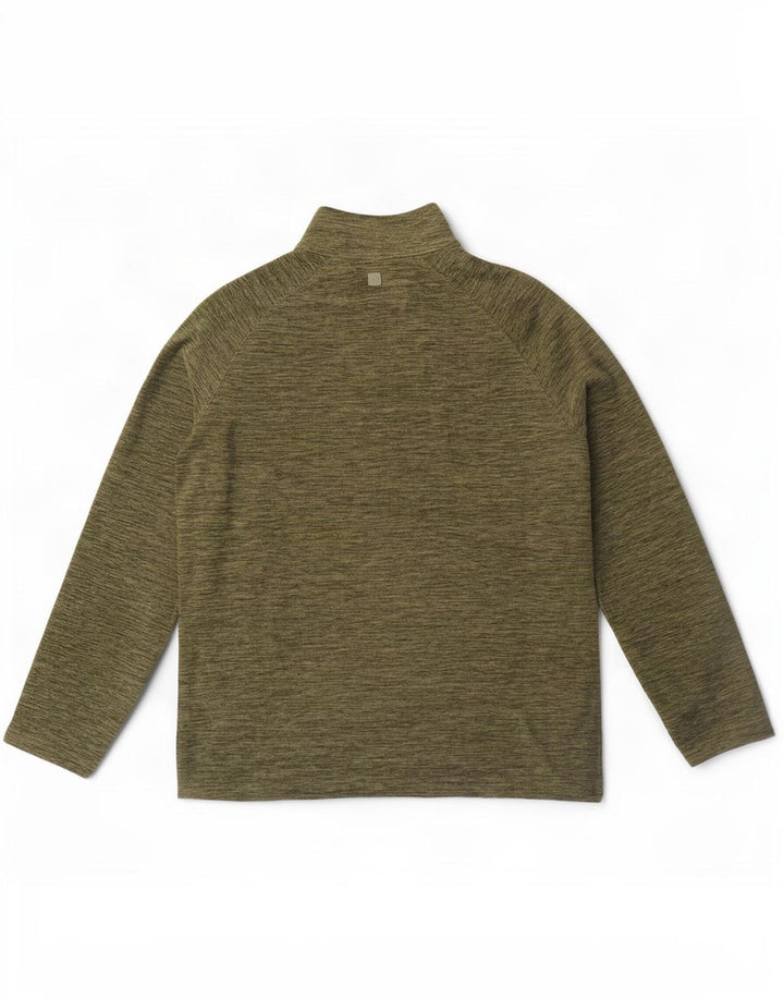 Ανδρική αποθήκη Mountain Warehouse με φερμουάρ Fleece Jumper Medium Khaki Flecked