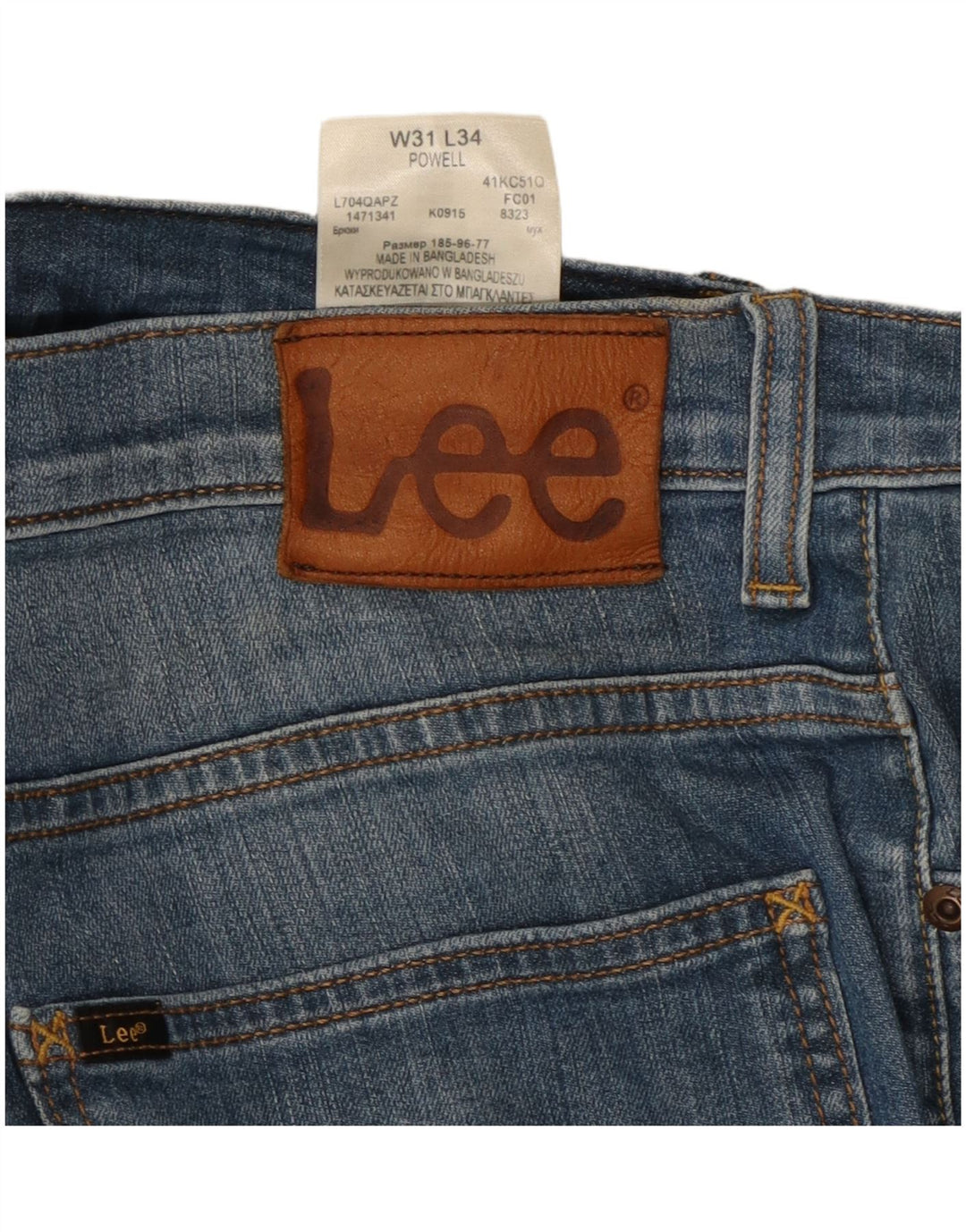 Ανδρικό τζιν ίσιο LEE Powell W31 L30 Μπλε βαμβακερό