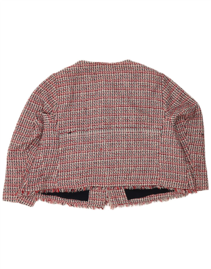 Marks & Spencer Γυναικείο μπουφάν σακάκι με 3 κουμπιά UK 30 6XL Red Check Polyester