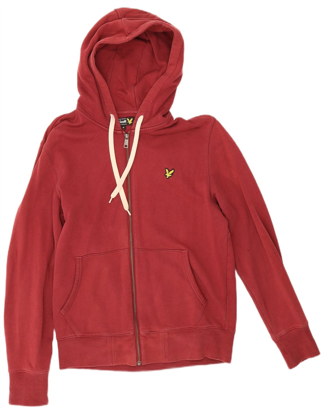 Ανδρικό πουλόβερ με κουκούλα με φερμουάρ Lyle & Scott Βαμβακερό μεσαίο κόκκινο