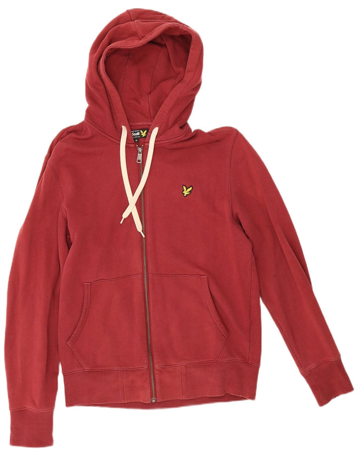 Ανδρικό πουλόβερ με κουκούλα με φερμουάρ Lyle & Scott Βαμβακερό μεσαίο κόκκινο