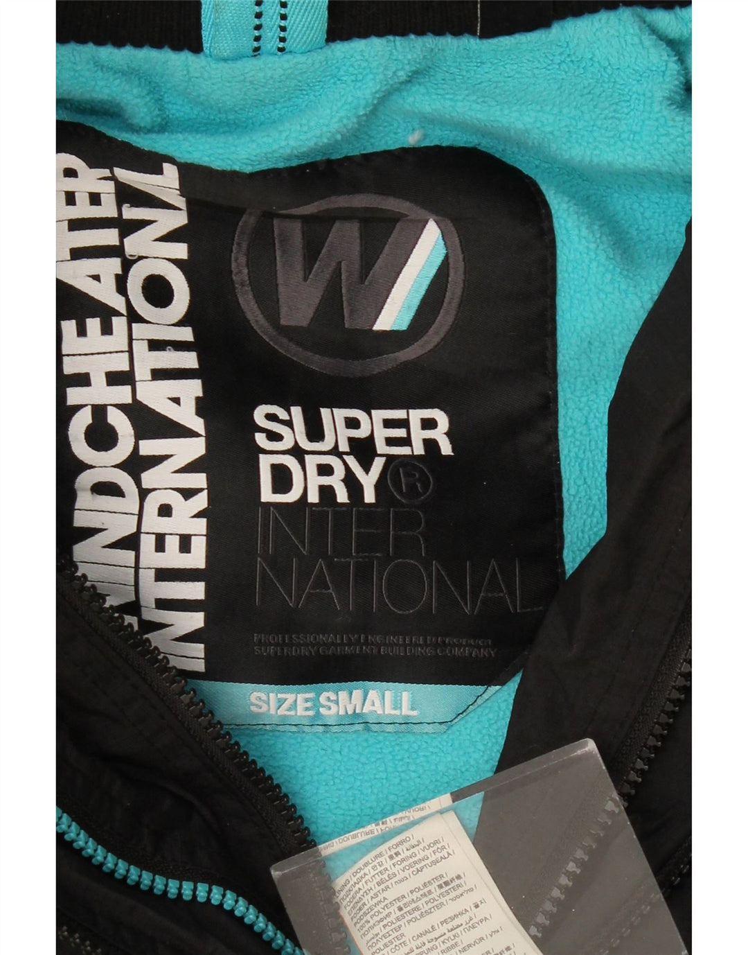 SUPERDRY Γυναικείο Windcheater Oversized Windbreaker Jacket UK 10 Small Black