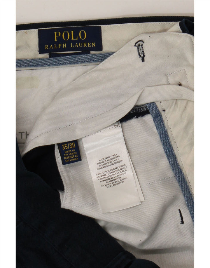 Polo Ralph Lauren Ανδρικό ίσιο παντελόνι Chino W35 L30 Navy Blue Cotton