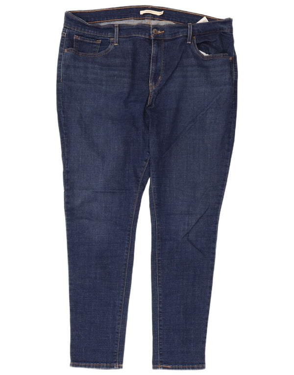 LEVI'S Γυναικείο 711 Ψηλόμεσο Skinny Jeans US 18 2XL W40 L29 Navy Blue