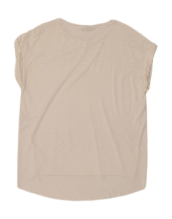 Zara Γυναικεία Μπλούζα Τοπ UK 14 Medium White Floral