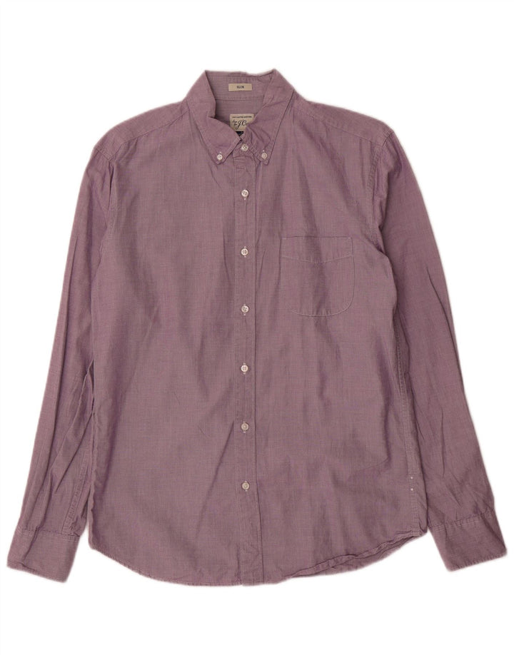 Ανδρικό πουκάμισο J. CREW Slim Medium Purple Cotton