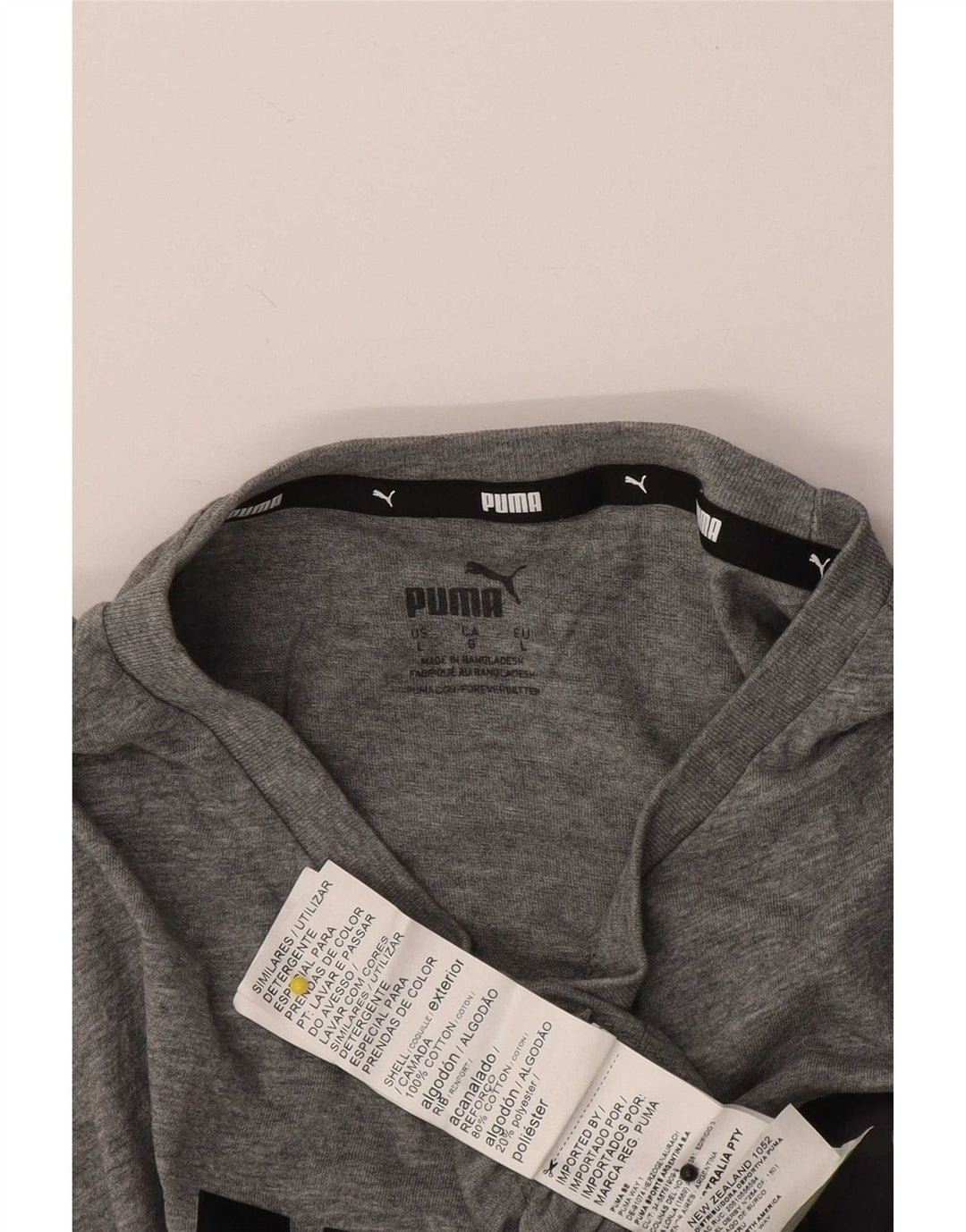 Ανδρικό γραφικό T-Shirt Puma Top Larg γκρι βαμβακερό