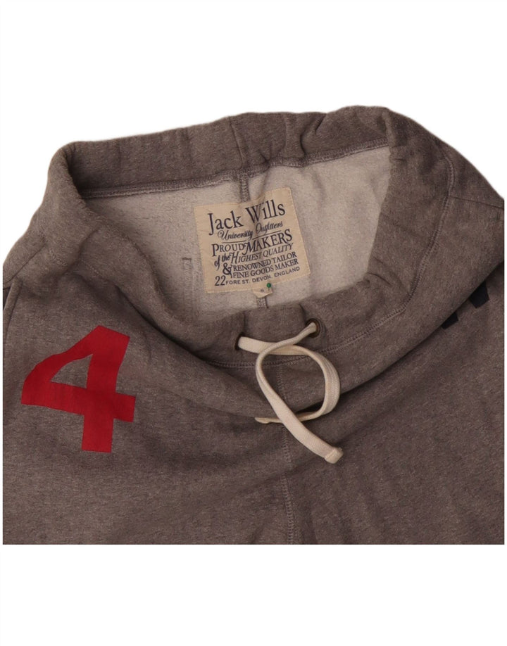 JACK WILLS Ανδρική φόρμα γυμναστικής γραφική παντελόνι Joggers μικρό γκρι βαμβακερό