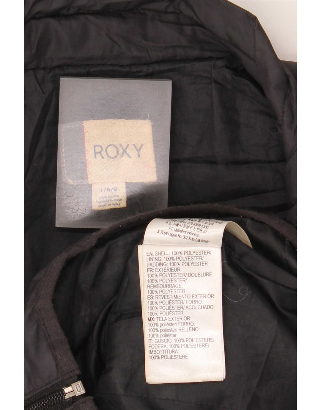 Roxy Γυναικείο μπουφάν UK 14 Large Μαύρο Πολυεστέρας