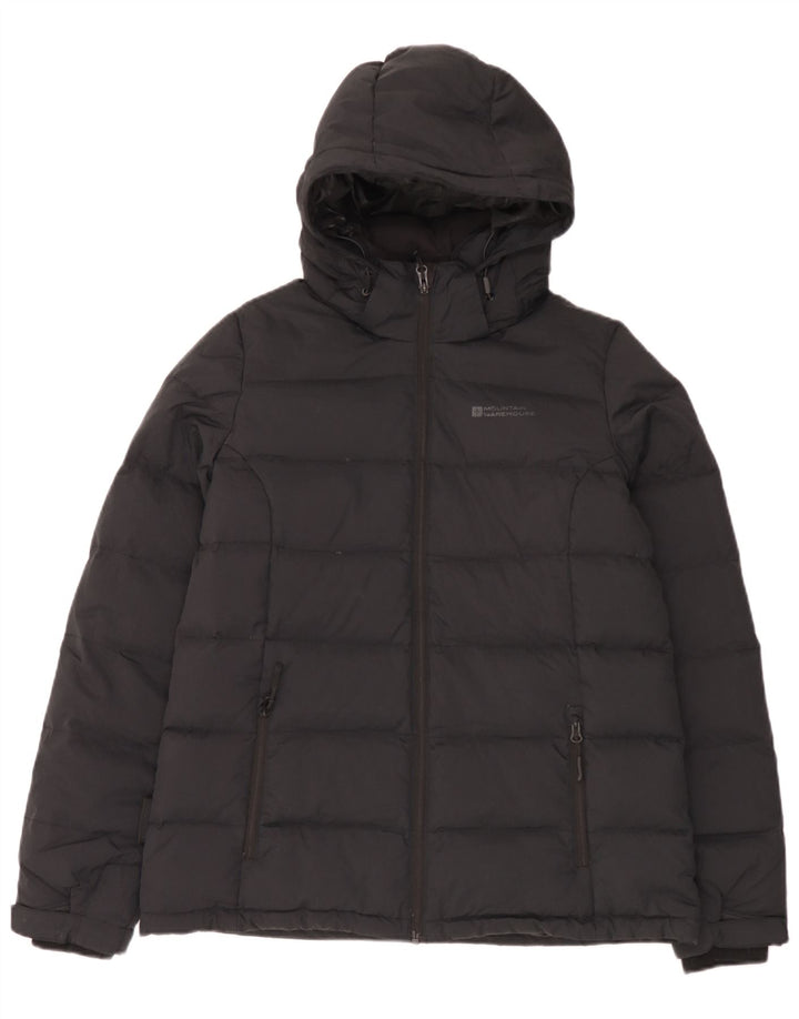 Mountain Warehouse Γυναικείο μπουφάν με κουκούλα με επένδυση UK 14 μεγάλο μαύρο νάιλον