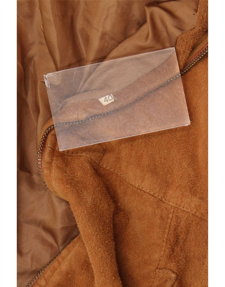 Vintage Γυναικείο Bomber Suede Jacket IT 40 Small Brown