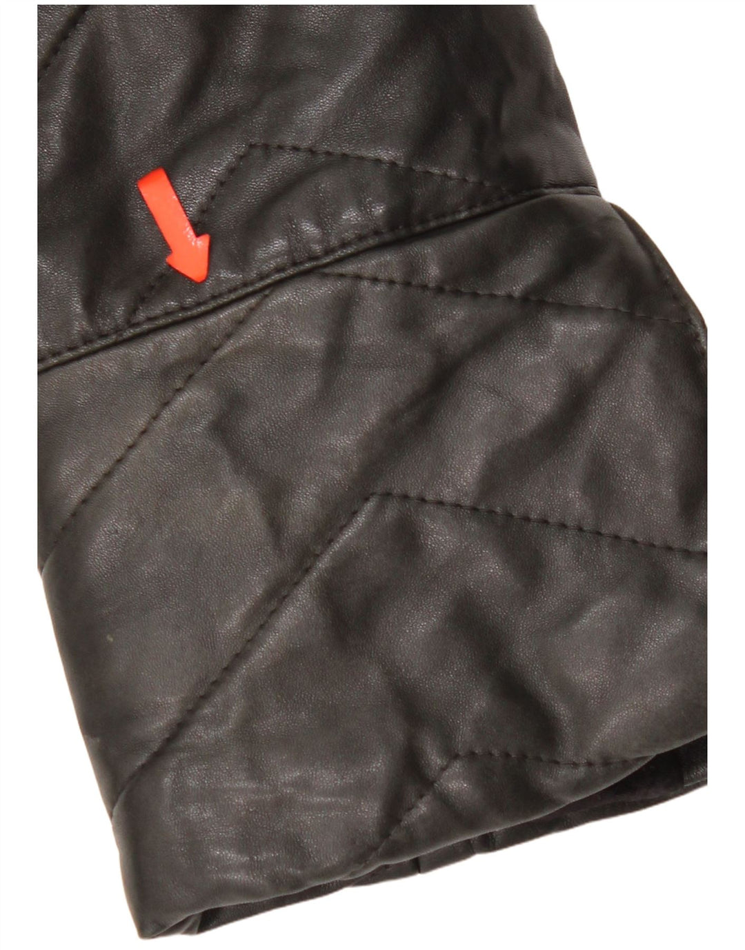 Vintage Γυναικείο Δερμάτινο Παλτό UK 14 Medium Black Leather