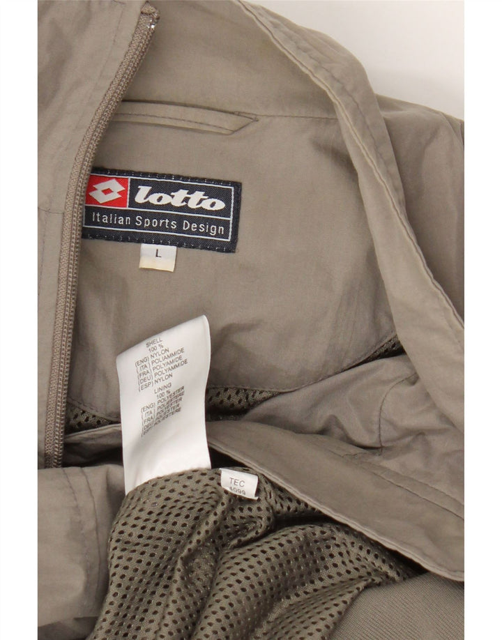 Lotto Mens Bomber Jacket UK 40 Large Grey Nylon
