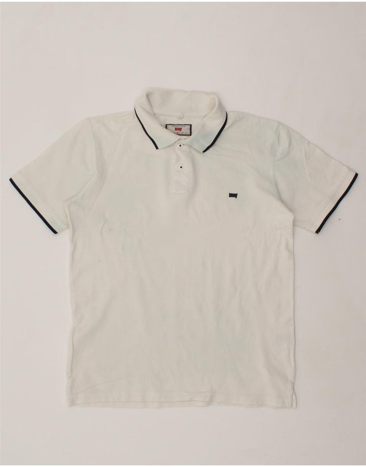 CARRERA Mens Polo Shirt Large White Cotton Vintage Carrera and Second-Hand Carrera from Messina Hembry 