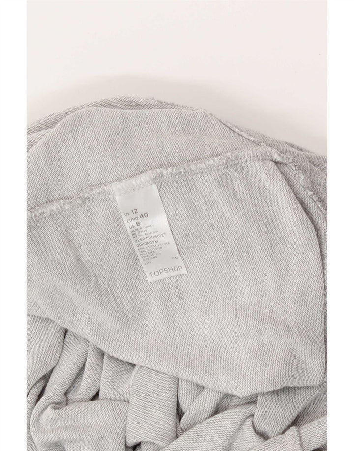 Topshop γυναικεία υπερμεγέθη τοπ 3/4 μανίκια UK 12 μεσαία γκρι βισκόζη